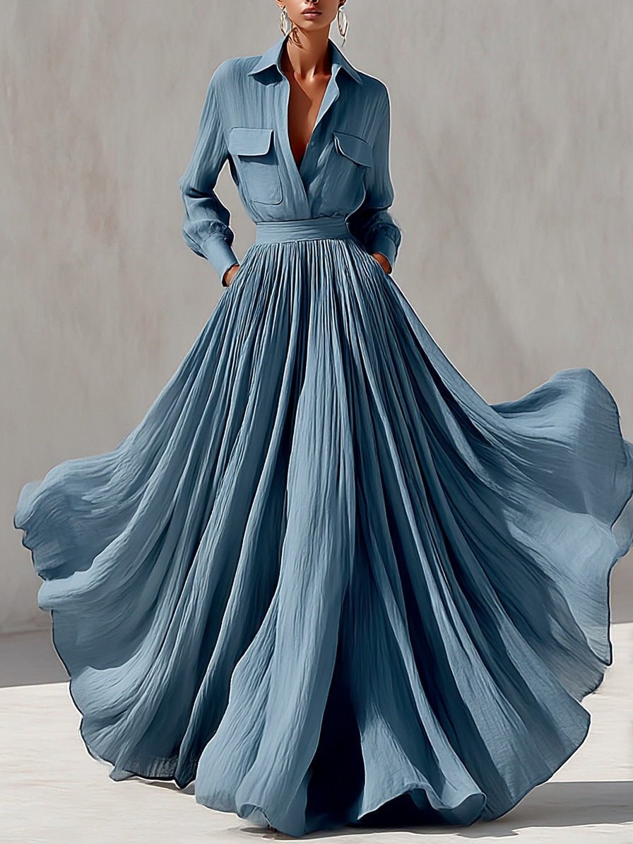 Conjunto de falda maxi para resort con cuello