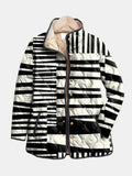 Chaqueta acolchada con rayas gráficas