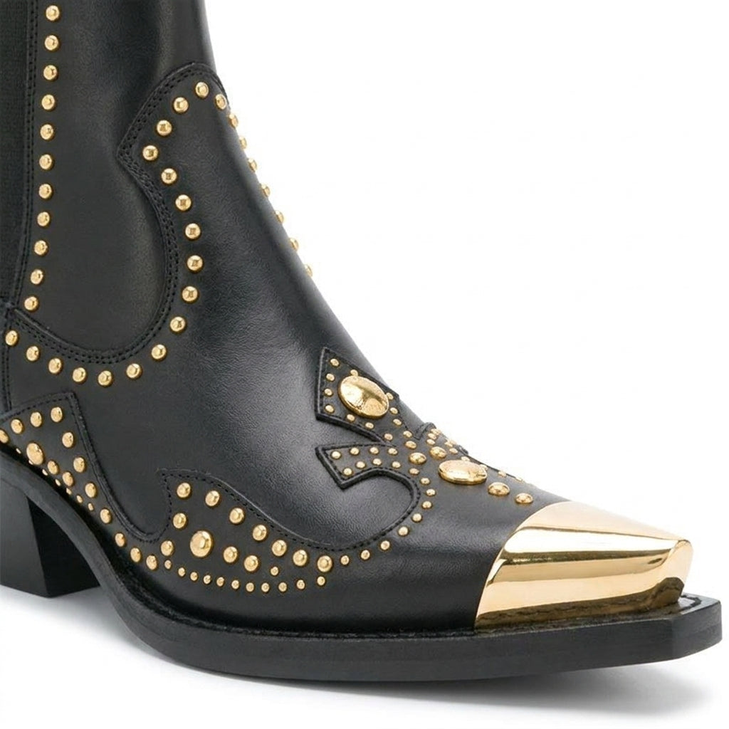 Botines western con puntera metálica