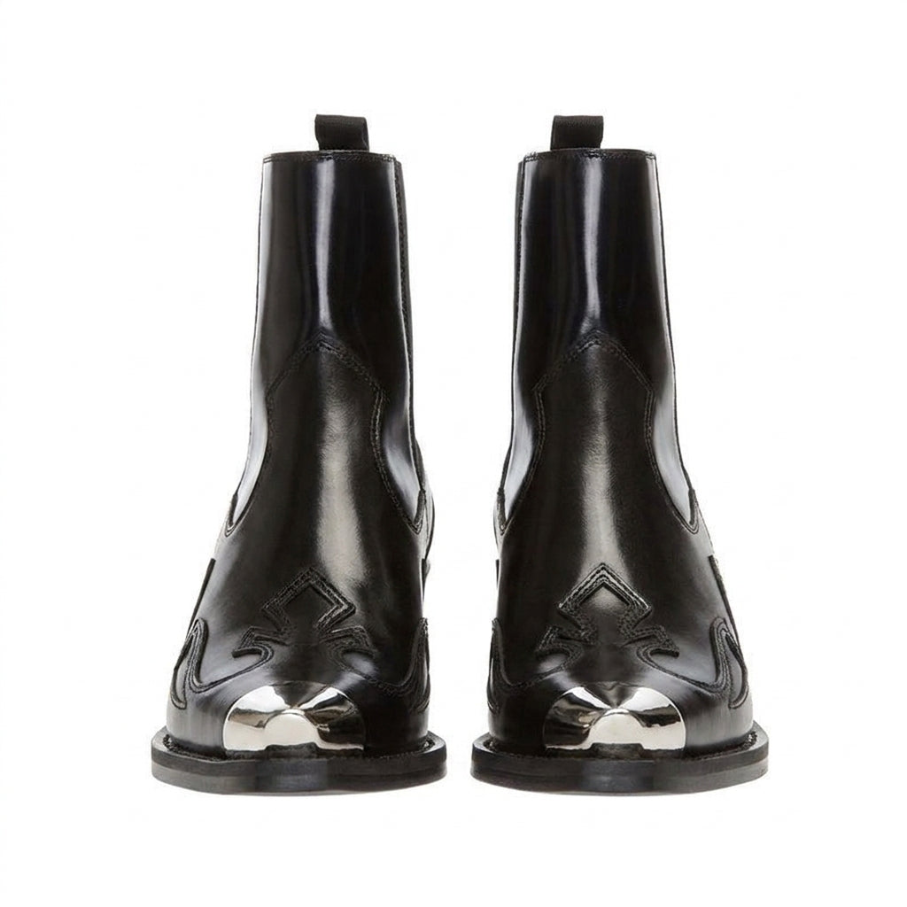 Botines western con puntera metálica