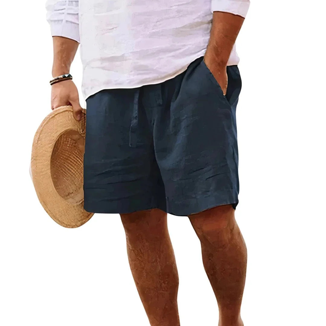 Pantalones cortos de algodón y lino 1+1 GRATIS