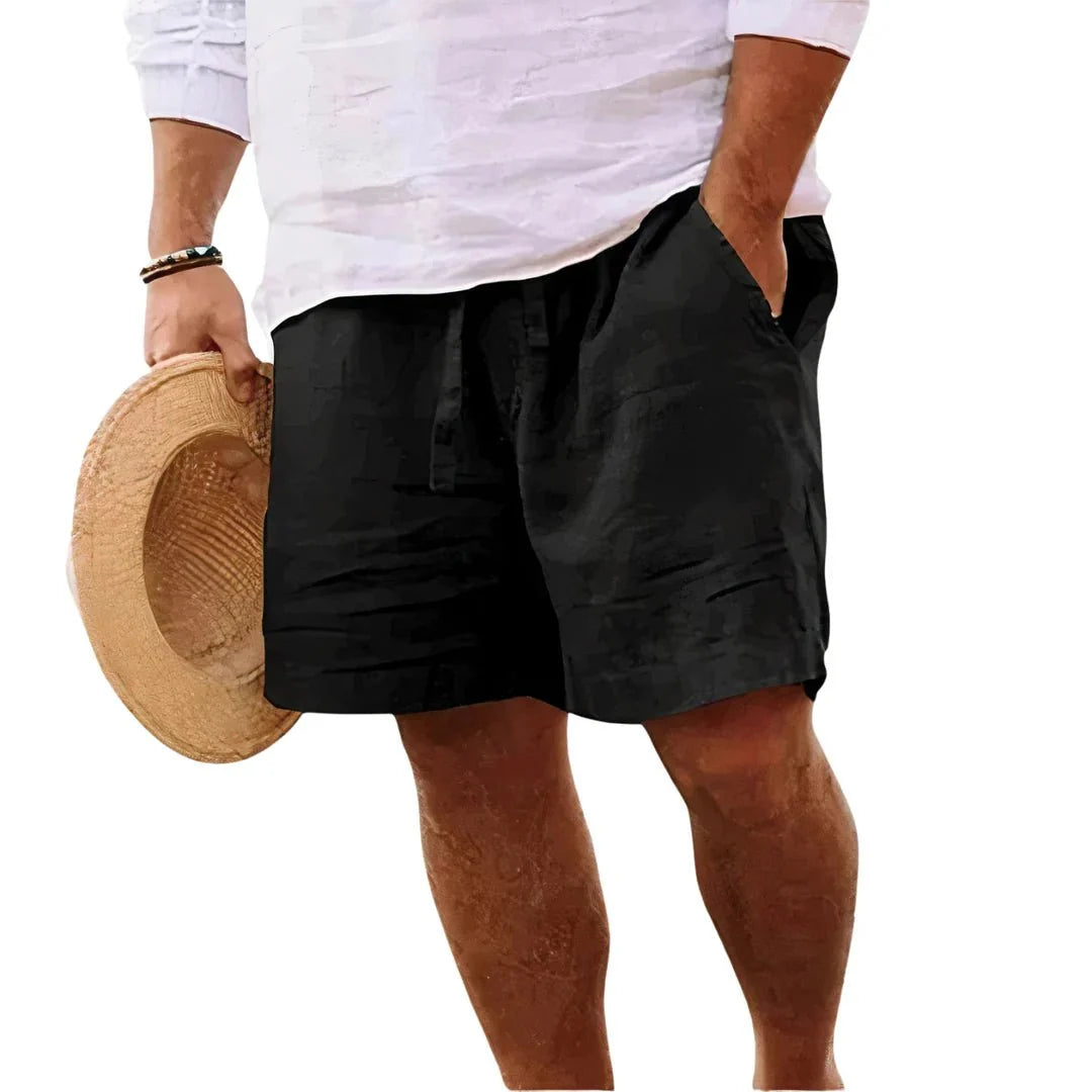 Pantalones cortos de algodón y lino 1+1 GRATIS