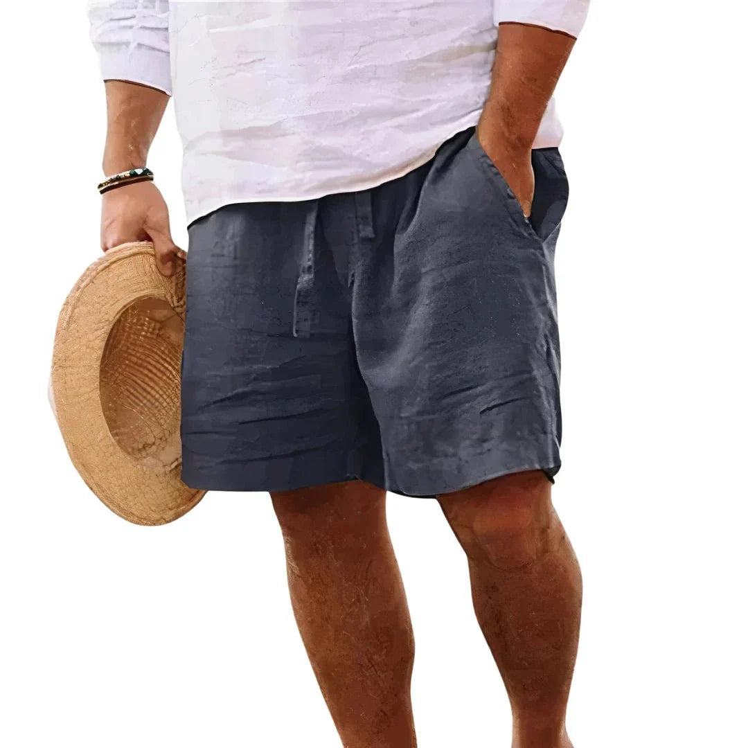 Pantalones cortos de algodón y lino 1+1 GRATIS
