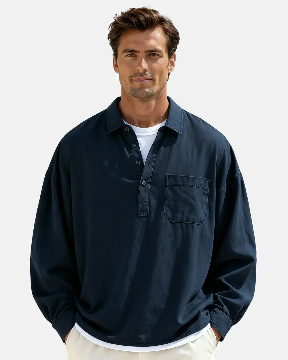 Camisa AMALFI de mezcla de lino y algodón