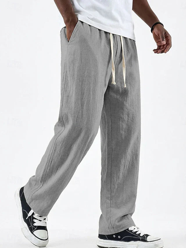 Pantalón POSITANO de Lino Puro de Corte Holgado