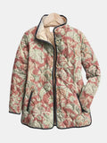 Chaqueta Acolchada de Damasco Terracota