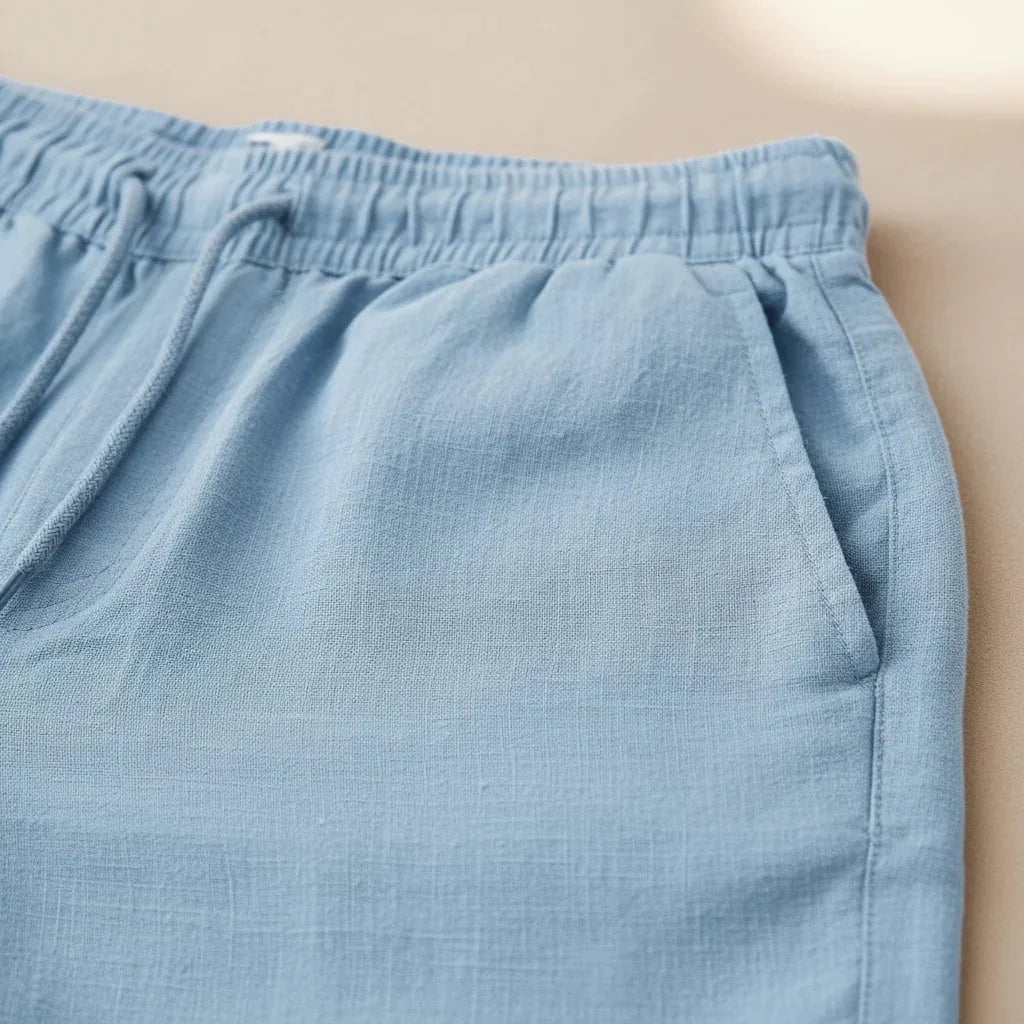 Pantalones cortos de algodón y lino 1+1 GRATIS