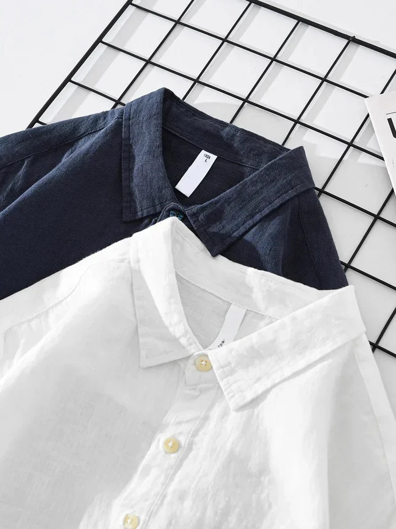 Camisa AMALFI de mezcla de lino y algodón
