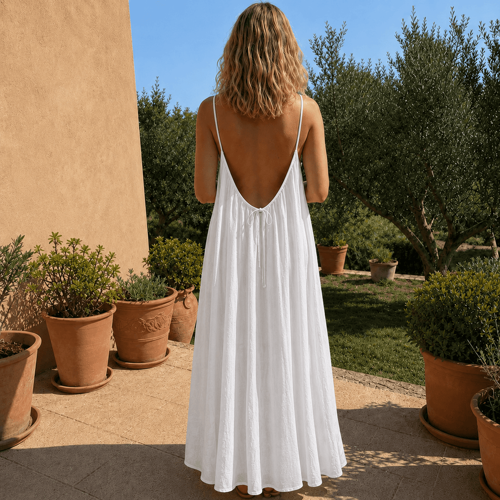 Sommerfeld | Elegante vestido de verano con espalda descubierta