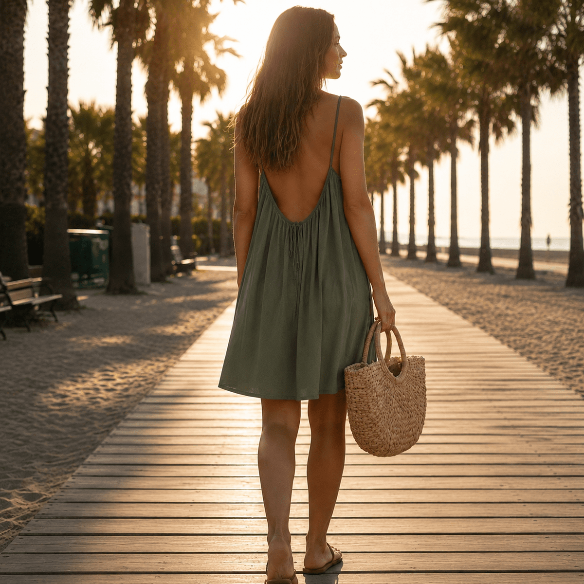 Sommerfeld | Elegante vestido de verano con espalda descubierta