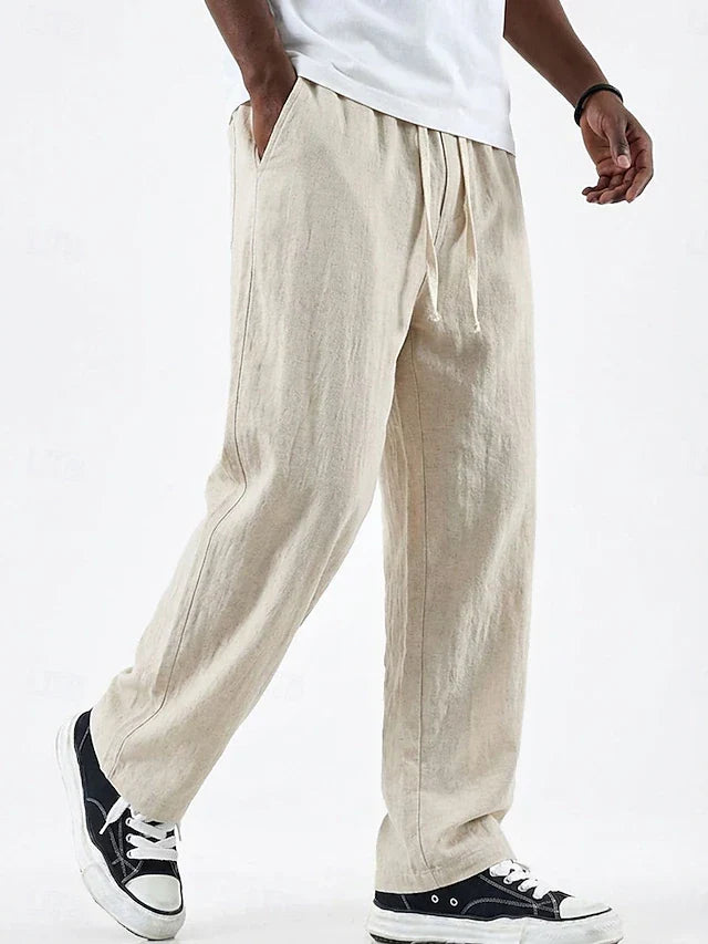 Pantalón POSITANO de Lino Puro de Corte Holgado