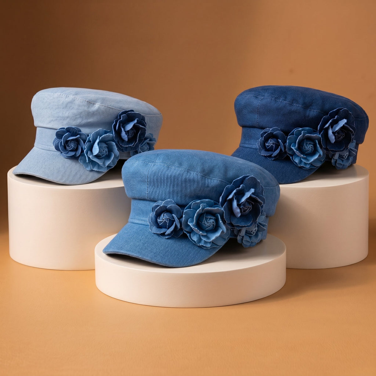 Nelisha - Gorra vaquera con motivos florales