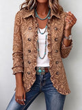 Chaqueta Floral Vintage con Volantes