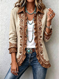 Chaqueta floral bordada con volantes