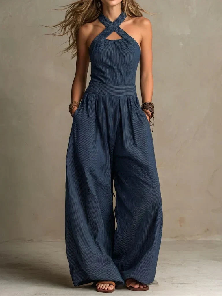 ADRIANA – Mono elegante con escote cruzado