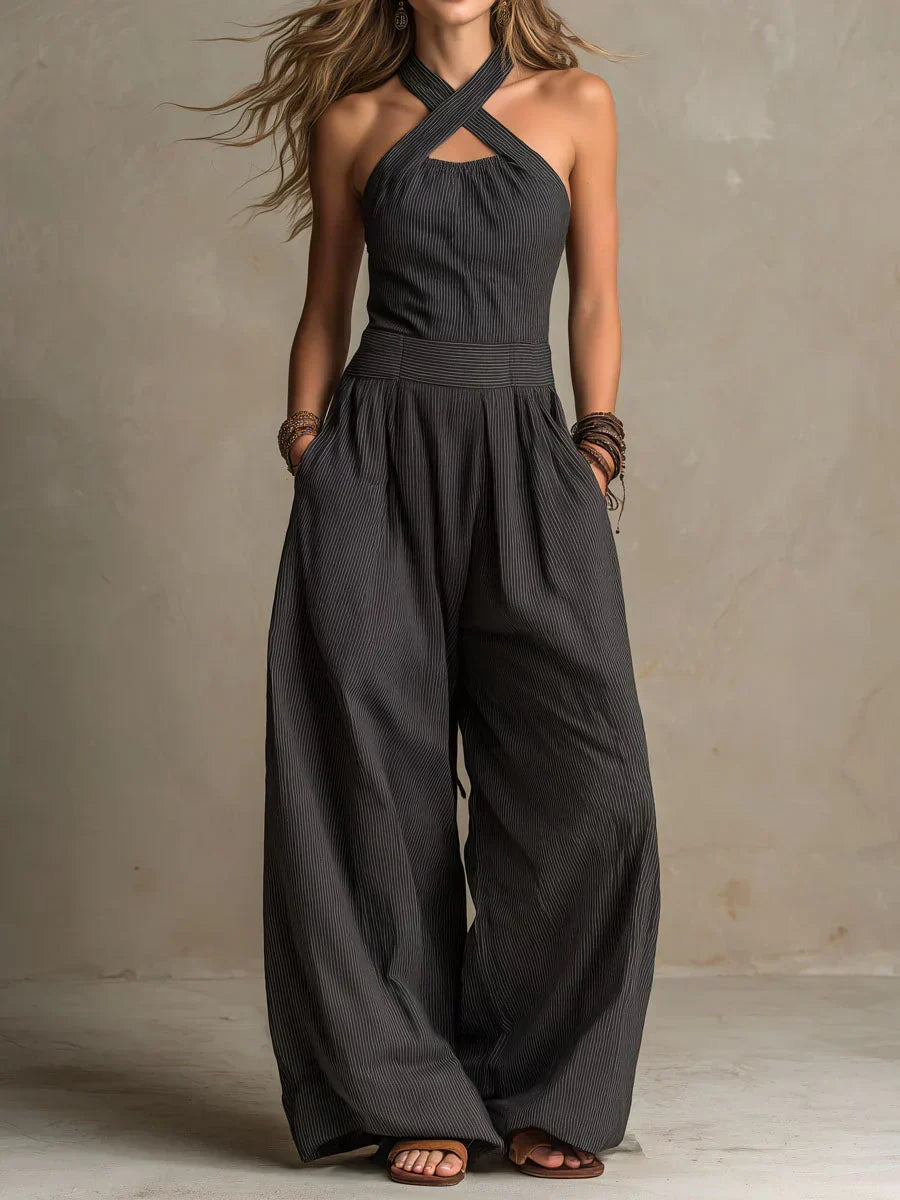 ADRIANA – Mono elegante con escote cruzado