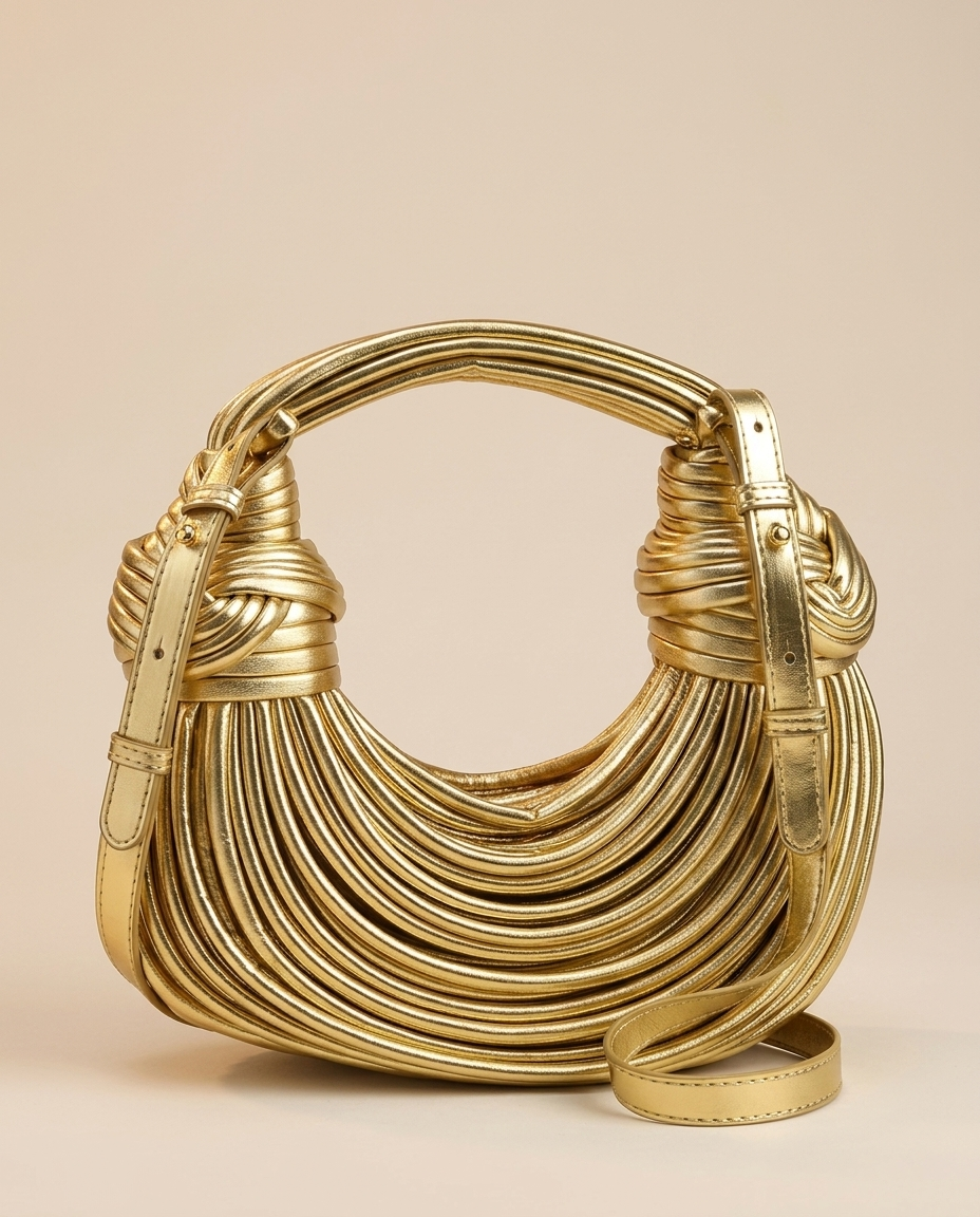 Bolso Escultural con Asa Anudada