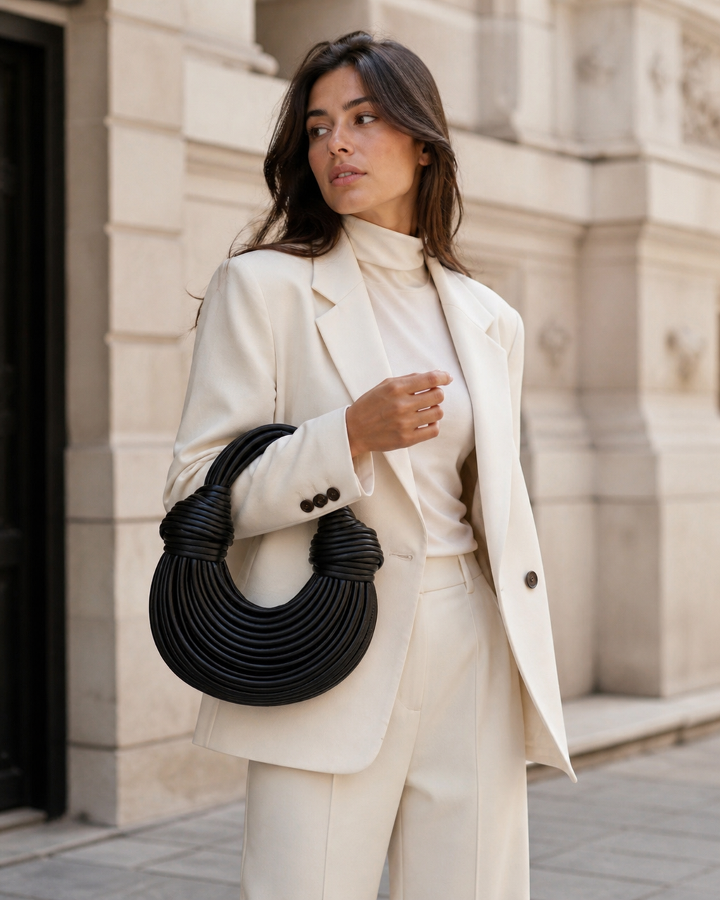 Bolso Escultural con Asa Anudada