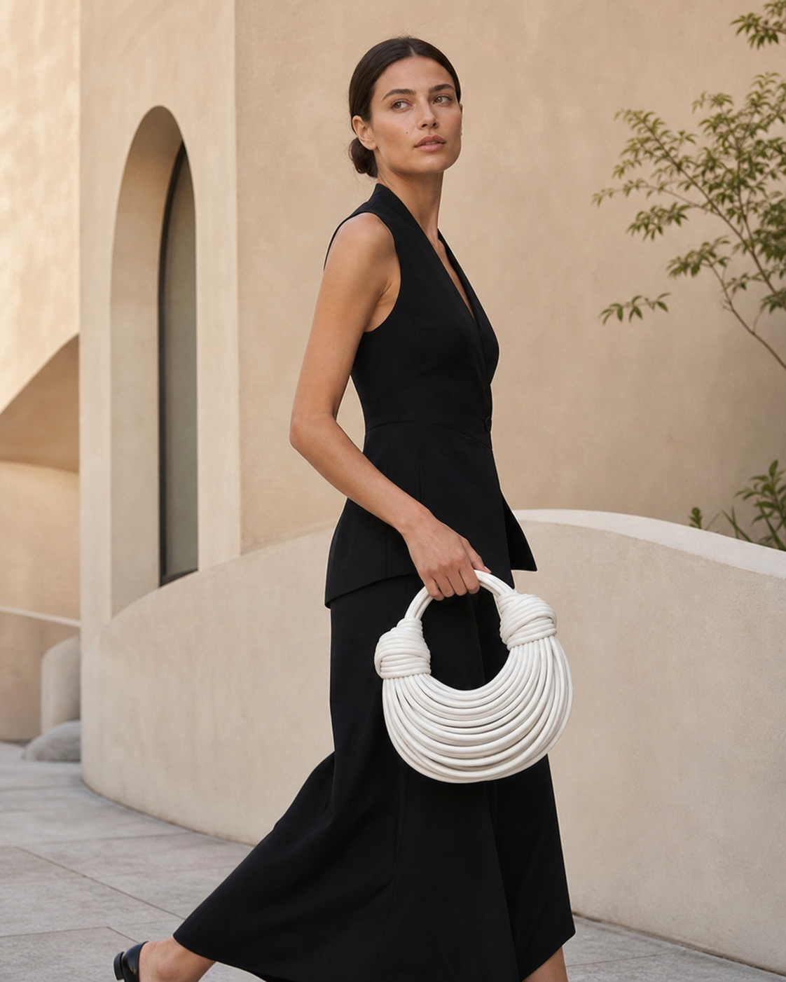 Bolso Escultural con Asa Anudada