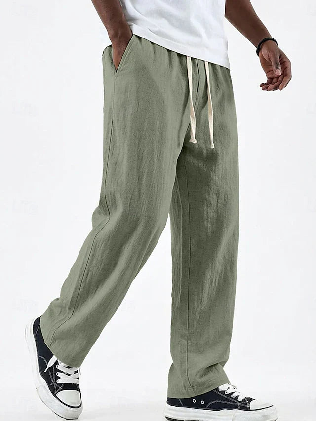 Pantalón POSITANO de Lino Puro de Corte Holgado
