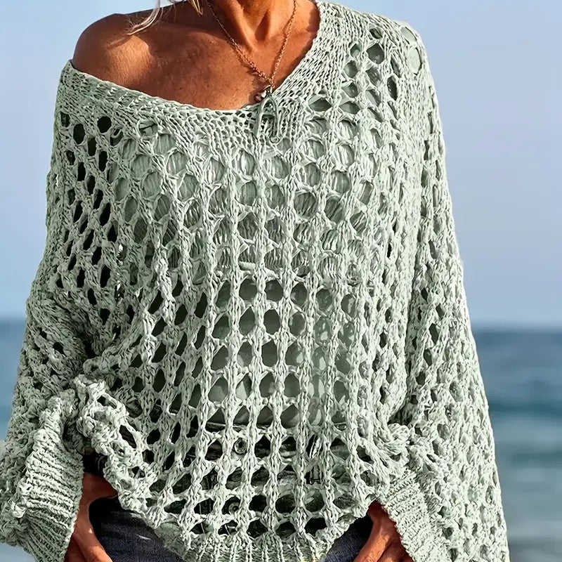 Top clásico de ganchillo de color liso: estilo atemporal que combina con todo