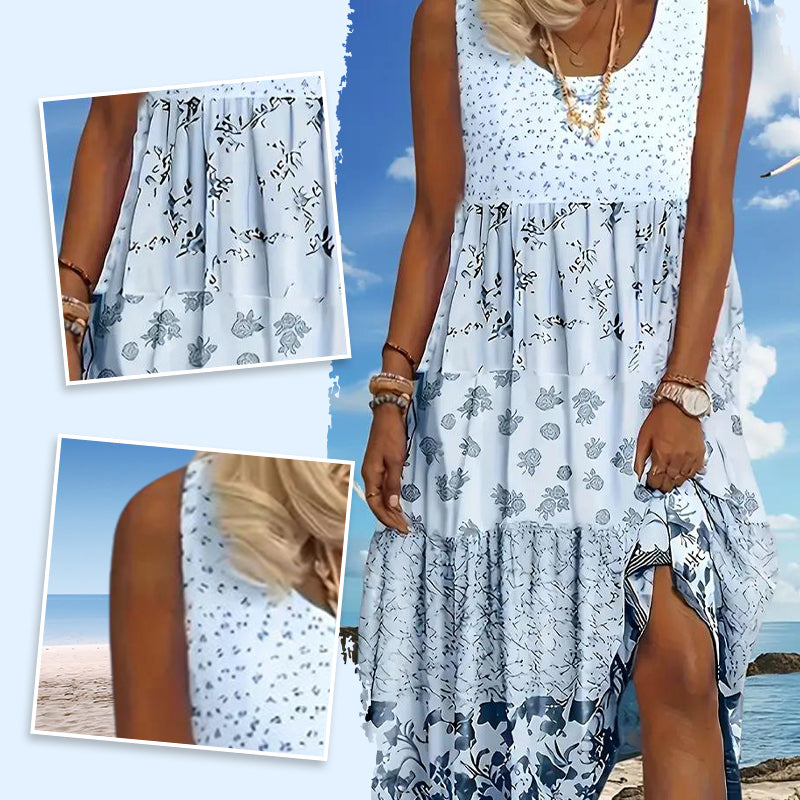 Vestido de mujer sin mangas de estilo bohemio