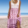Vestido de mujer sin mangas de estilo bohemio