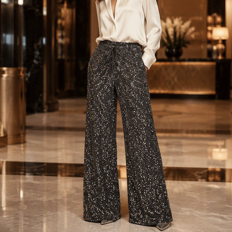 Natacha - Pantalón recto con cintura elástica