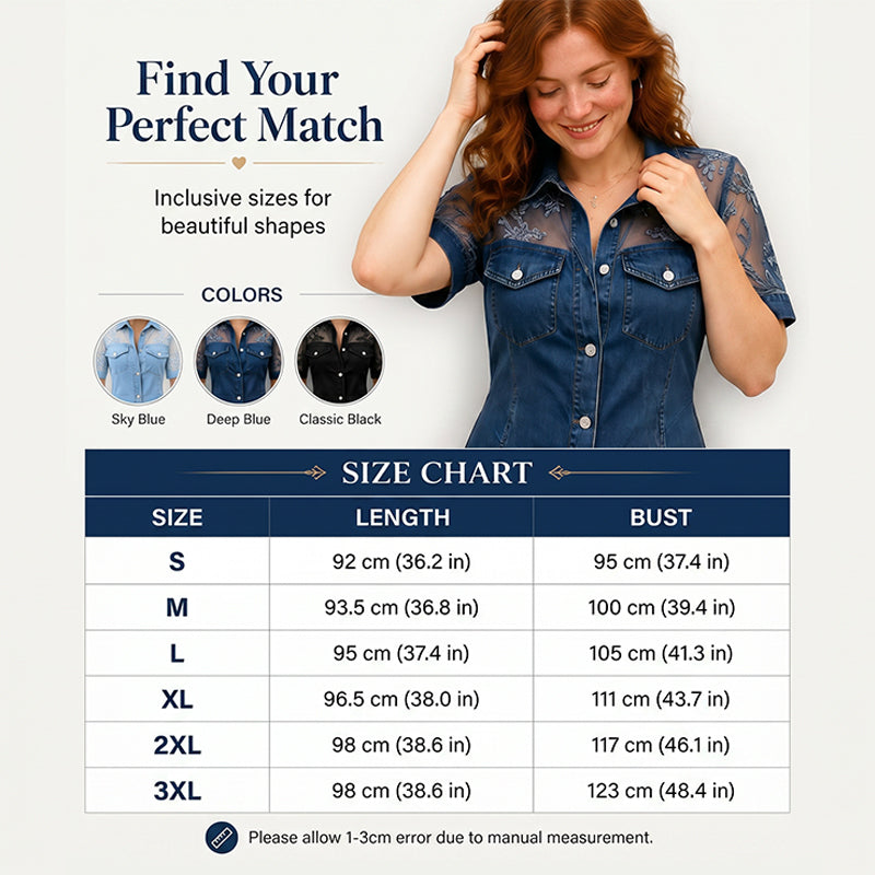 Minivestido vaquero de encaje transparente para mujer – Realza la figura y sigue las tendencias – Perfecto para una fiesta, una cita o las noches de verano – ¡Un centro de todas las miradas, lleno de estilo y ligereza! 💎