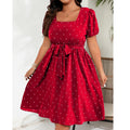 Vestido de lunares en tallas grandes para mujer
