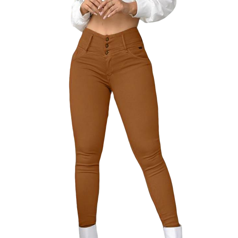 Vaqueros skinny de talle alto con elasticidad: favorecen tu figura y son cómodos todo el día