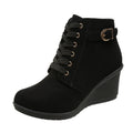 Zapatos de mujer con tacón de cuña: cuñas cómodas, diseño moderno y forro suave, perfectos para un look elegante en los días frescos